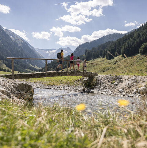 Familie beim Wandern 