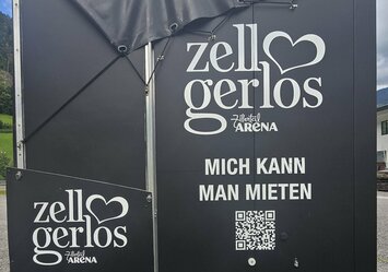 Heckansicht der Bühne zum Mieten 