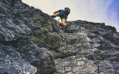 Aufstieg über den Alpin Klettersteig Gerlossteinwand