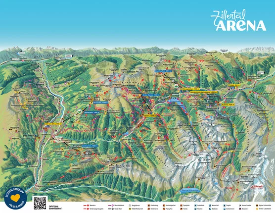 Karte der Zillertal Arena