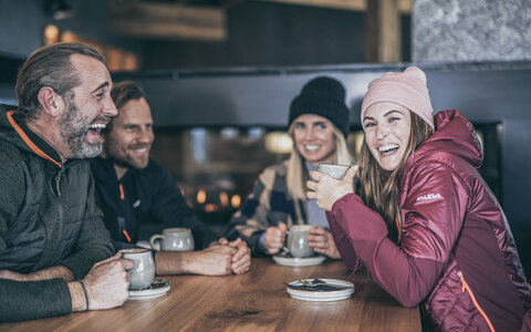 Hütten im Skigebiet
