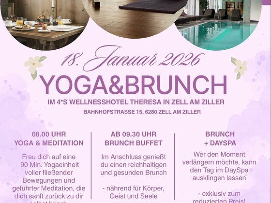 Yoga & Brunch im 4*S Wellnesshotel Theresa